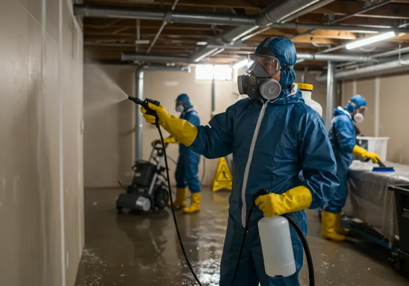 Basement Sanitization and Antimicrobial Treatment process in Bloomsburg, PA