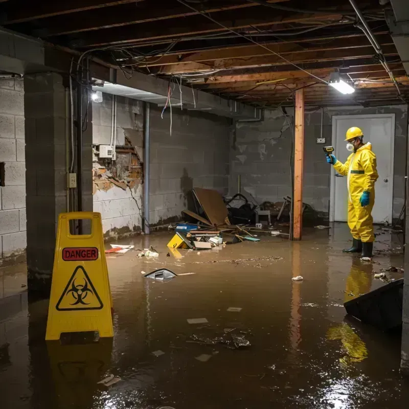 Flooded Basement Electrical Hazard in Bloomsburg, PA Property