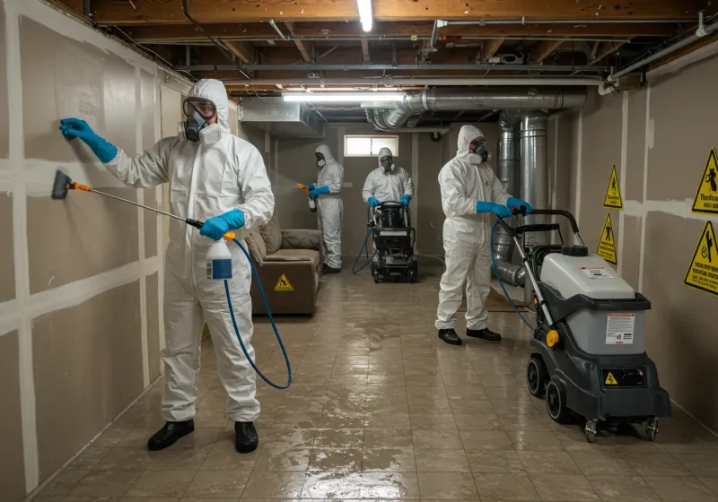 Basement Moisture Removal and Structural Drying process in Bloomsburg, PA